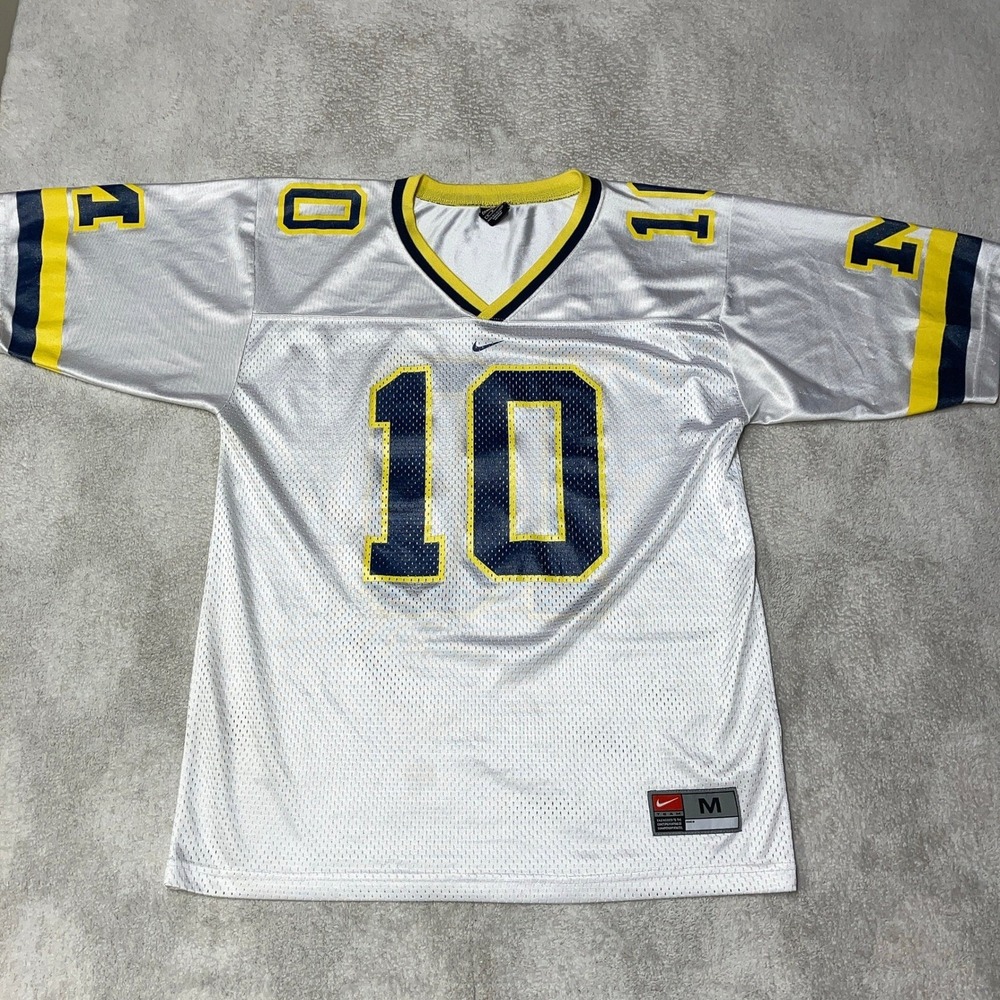 VTG Tom Brady University of Michigan Wolverines Nike Jersey NCAA White Mens M